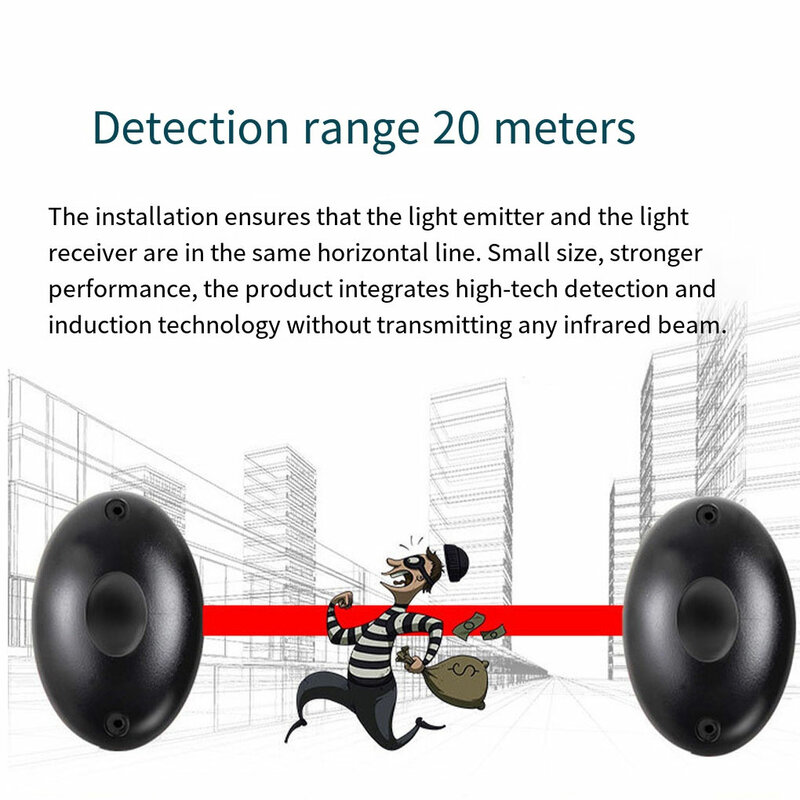 Detektor sinyal induksi inframerah segel antiair ABS, 2 buah perlindungan anti-maling kuat