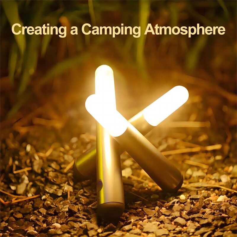 USB recarregável LED Night Light para o exterior, Lâmpada da lanterna escurecendo, Portable Camping Lights for Hiking, Night Walking, Outdoor