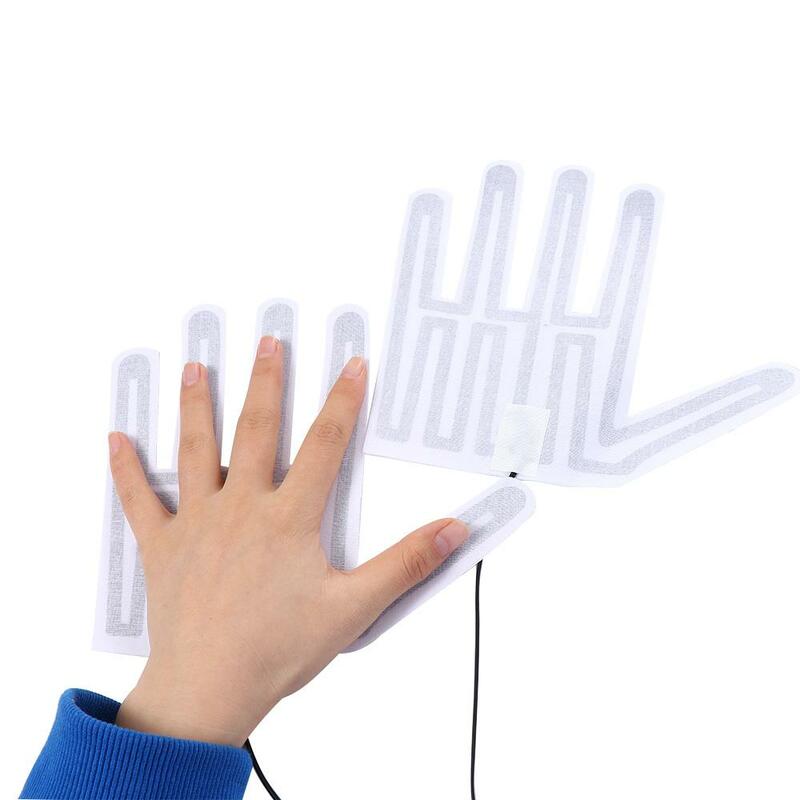 5V Five-Finger Gloves Winter Skiing Gloves Heating Pad Glove Heating Sheet Electric Heating Film USB Heated Gloves Pad