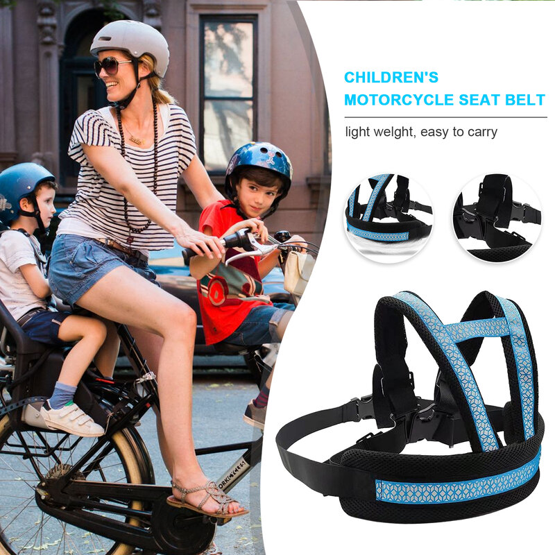 Cintura di sicurezza per bambini Anti-sonnolenza per bambini cintura di sicurezza per sedile posteriore cintura di sicurezza per bici da equitazione uso per moto imbracatura di sicurezza per moto per bambini
