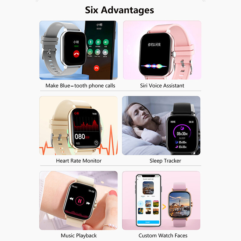 Sport Smartwatch Fitness uhr Gesundheits monitor wasserdichte Smartwatch Bluetooth-Anruf uhren für Männer Frauen ios xiaomi huawei