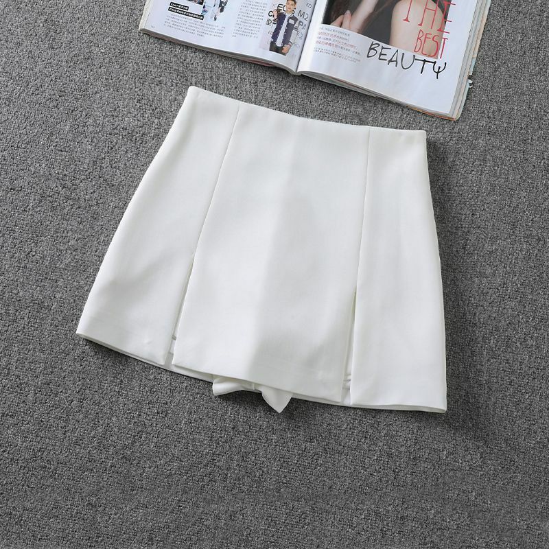 Faldas minimalistas de estilo coreano para mujer, minifaldas básicas de estilo clásico para oficina, combina con todo, para verano