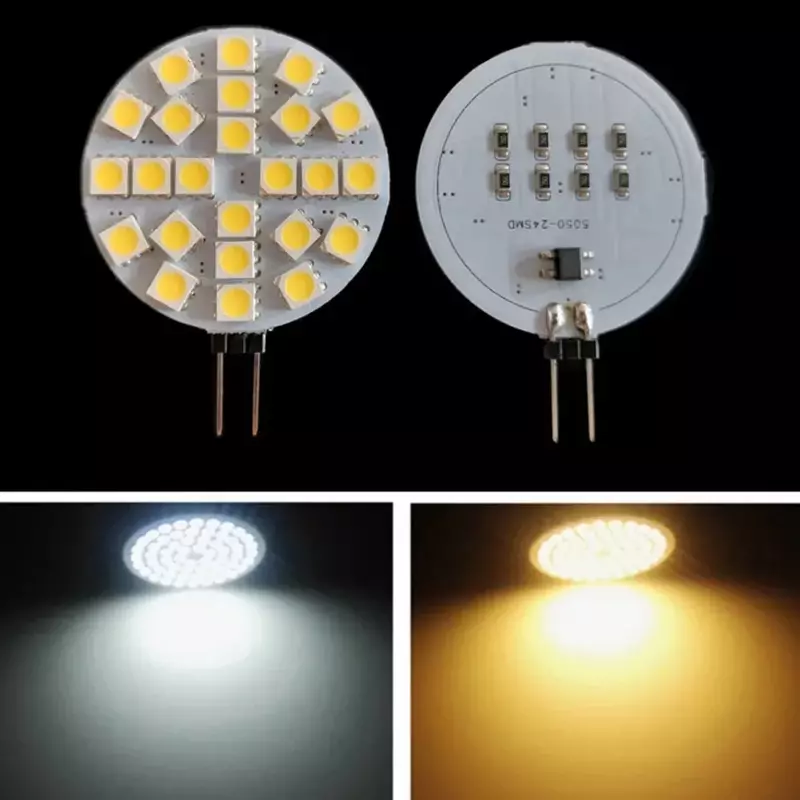 Żarówka LED G4 5W DC 12V wejście 5050 LED SMD chipy 1.8W G4 gniazdo 9 diod ciepła zimna biała zastępują lampa halogenowa oświetlenie LED