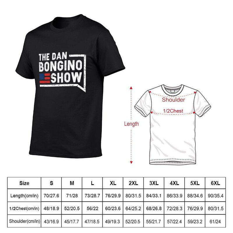 Camiseta extragrande de verão masculina, The Dan Bongino Show, Roupa estética, Camisetas extragrandes
