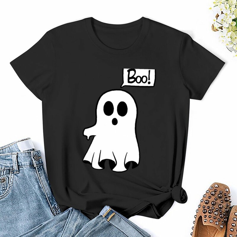Disappointed Ghost - Fill T-shirt hippie clothes plus size tops oversized workout shirts for Women