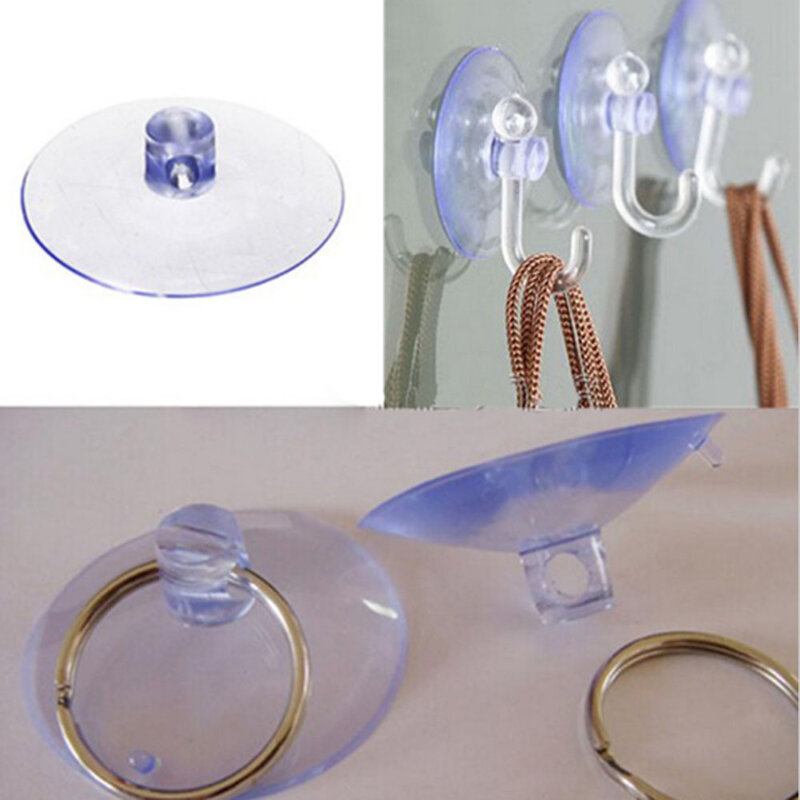 10pcs Suction Cup 25mm Clear Sucker Suction Cups Transparent Plasitc Mushroom Head Suckers Cup Kitchen Bathroom Window Wall Hook