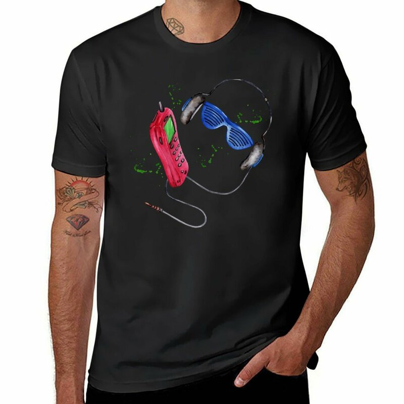Camiseta de diseño de cultura de los 90 para hombres, camisetas gráficas de anime para fanáticos de los deportes blancos
