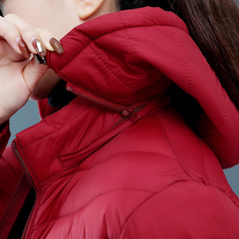 女性のための薄手のパーカー,綿のコート,ジャケット,暖かい服,秋冬,2023