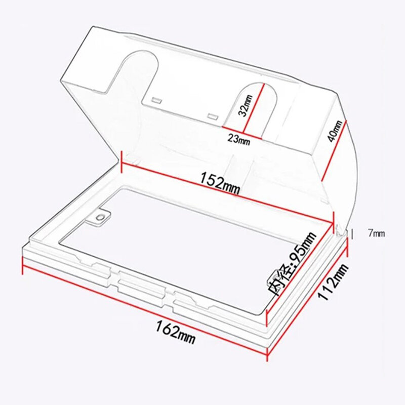 Caja de salpicaduras impermeable para enchufes de pared, cubierta de protección transaparente blanca para enchufes de baño, 146