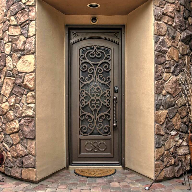 Porta singola in ferro vendita calda prezzo ragionevole Design porta in ferro battuto disegni per cancelli in ferro a porta singola