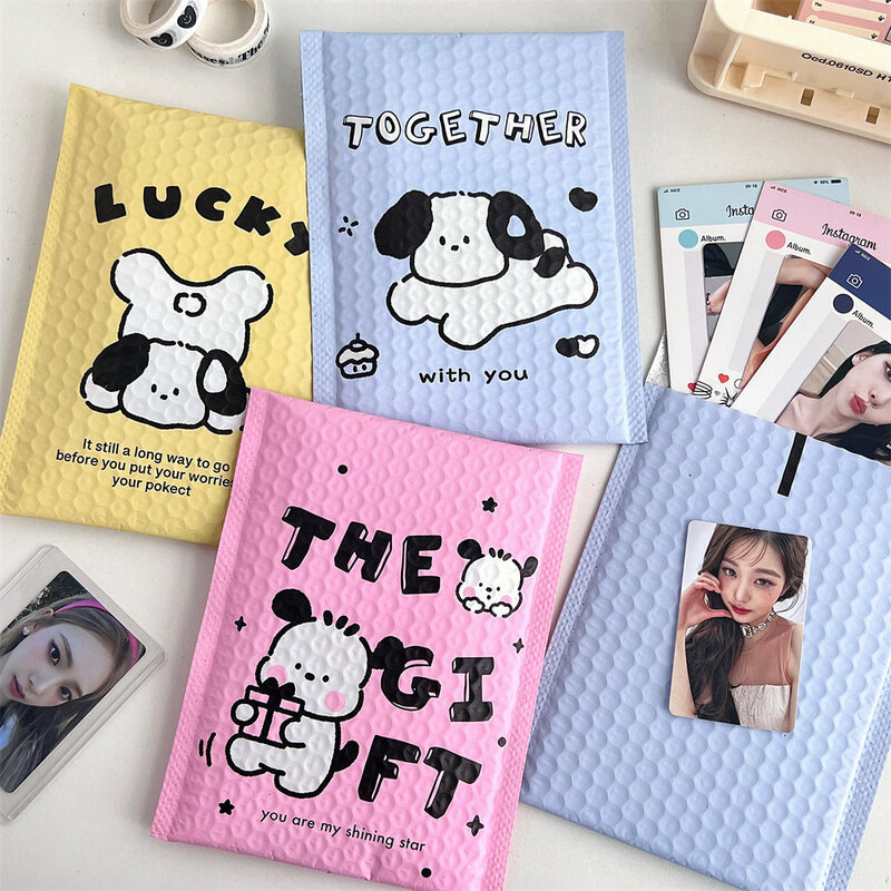50Pcs 7Styles Cartoon Courier Bag Cute Puppy Gift Bubble Bags Shockproof Jewelry Envelope Small Business Supplies 15x20cm