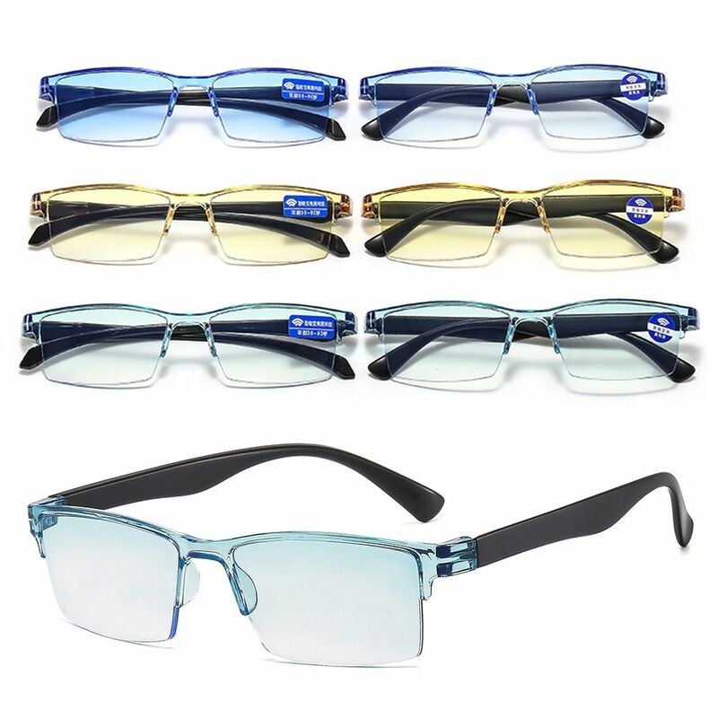 Anti Blue Ray Reading Glasses Smart Automatic Zoom Reading Glasses Autofocus Power Half-Rim Near Far Computer Glasses