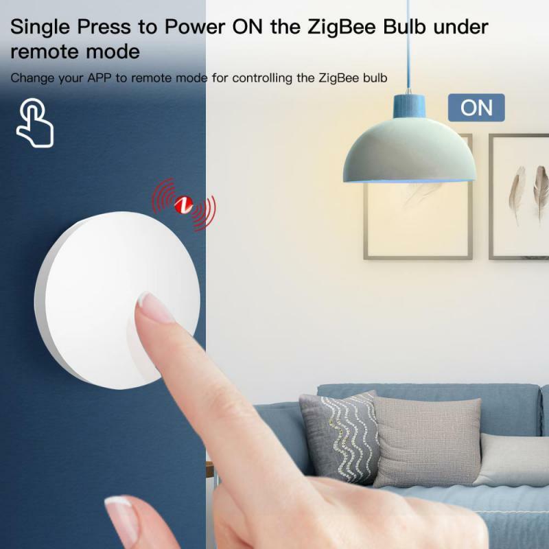 Xiaomi-Interruptor de escena de botón Tuya ZigBee, enlace inteligente, automatización alimentada por batería, funciona con dispositivo Smart Life