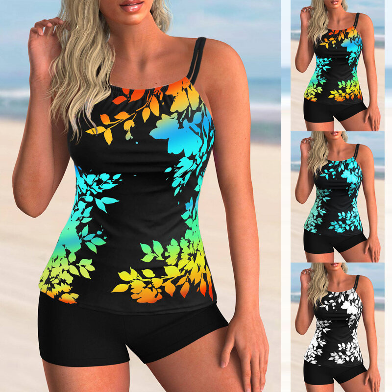 2023 estate regolare Tankini nuovo Design stampato costumi da bagno donna due pezzi costumi da bagno Bikini Set Beach Wear costumi da bagno costumi da bagno Set