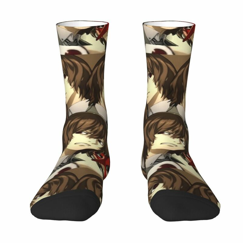 Many Faces Of Goro Akechi Socks Harajuku High Quality Stockings All Season Long Socks Accessories for Man's Woman's Gifts
