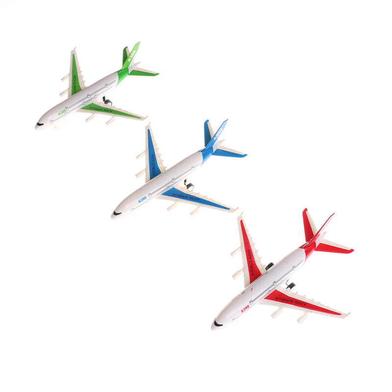 1Pc Air Bus Model Kids Kinderen Fashing Passagiersvliegtuig Passagiersvliegtuig Speelgoed Passagier Model Willekeurige Kleur