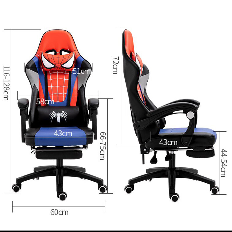 2024 nuova sedia da gioco per ufficio poltrona per uso domestico in PVC con funzione di sollevamento e girevole sedia ergonomica per Computer da ufficio Wcg Gamer Chairs