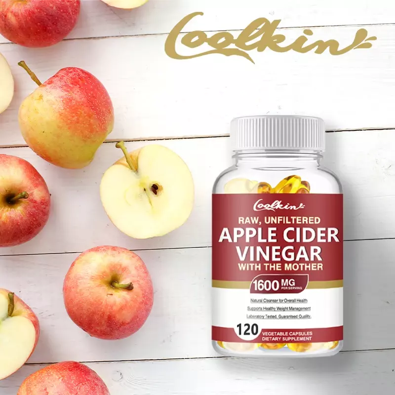 مكمل كبسولات خل التفاح ، إدارة الوزن الطبيعي والتمثيل الغذائي ، mg