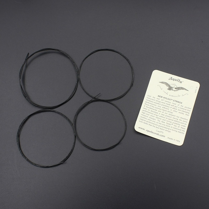 Cordes de ukulélé en nylon noir/blanc, accessoires durables de qualité supérieure pour joueur à cordes, 4 pièces/ensemble