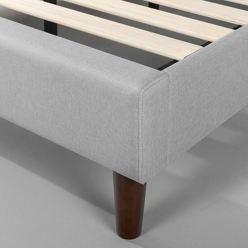 Zinus-plataforma tapizada Dachelle, marco de cama, base de colchón, soporte de listón de madera, resorte sin caja necesario, montaje fácil