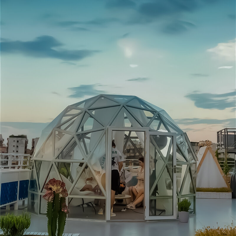 Wildes Luxus zelt im Freien kugelförmiges Zelt Kuppel Glashaus Sternen zelt Zimmer Camping Hotel Gast familie zarte Blase Haus