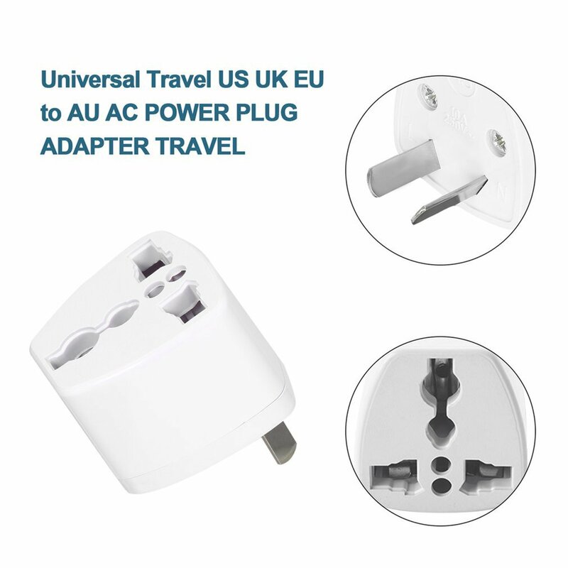 Universal Power Plug Adapter, Travel Plug Converter, AU, Nova Zelândia, Austrália, EUA, Reino Unido, UE, 3 Pin, 3 Pin