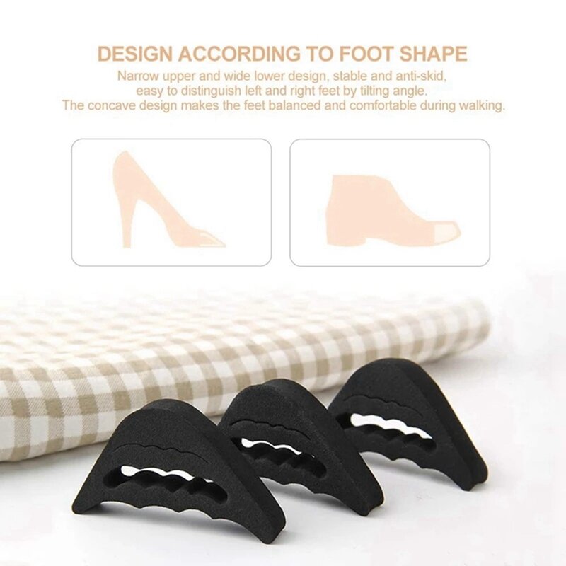 2X Toe Filler Inserts Adjustable Toe Plug Reusable Shoe Filler For Too Big Shoes Women Men Unisex Pumps Flats Sneakers