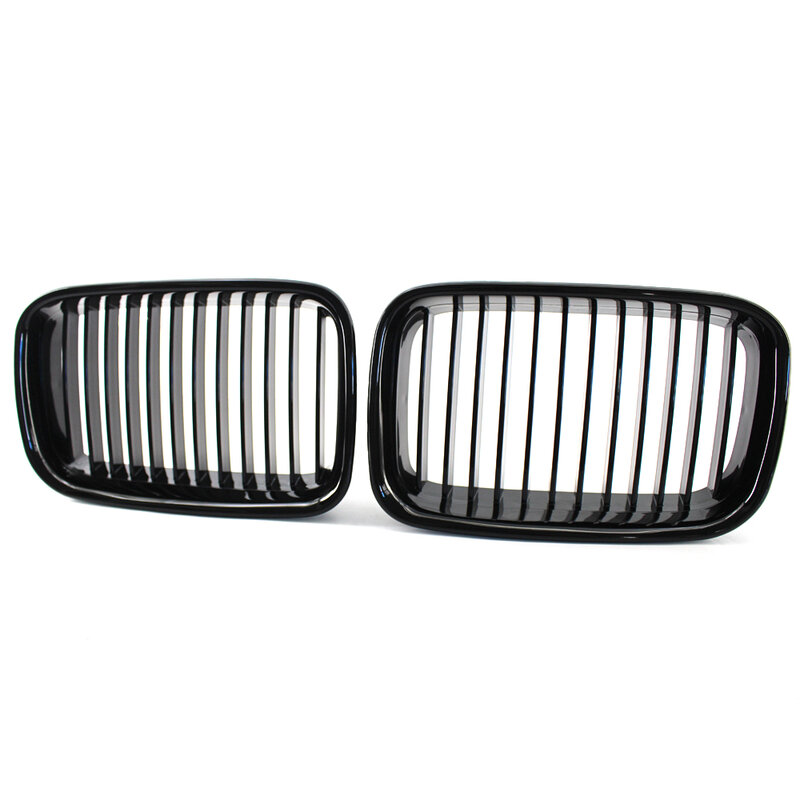 Pair Front Sport Kidney Grille Grills Gloss Black for BMW E36 318 328 328 1992-1996 Racing