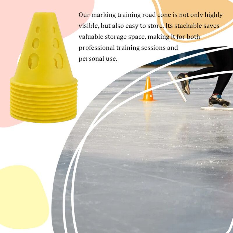 10 stücke Markierung strain ing Straßen kegel Rollschuh pfähle tragbare multifunktion ale Skates Straßen sperren Fußball training Hindernisse Requisiten