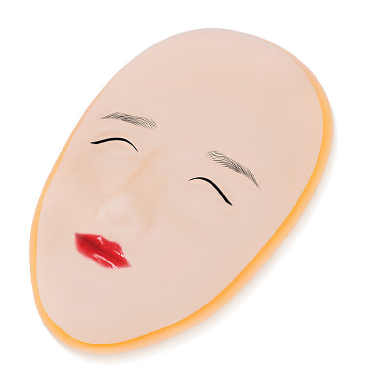 Nova 5d facial tatuagem formação cabeça prática de silicone maquiagem permanente lábio sobrancelha tatuagem pele manequim boneca rosto cabeça