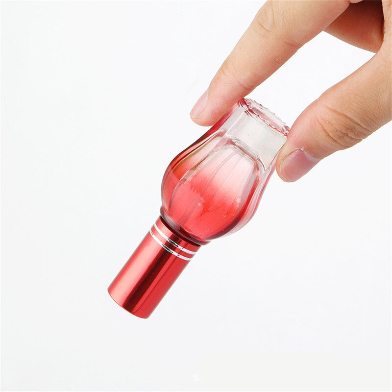 Botella de Perfume recargable portátil de Vidrio colorido, contenedor de cosméticos, espray vacío, Sub-botella de Spray vacía, 15ml