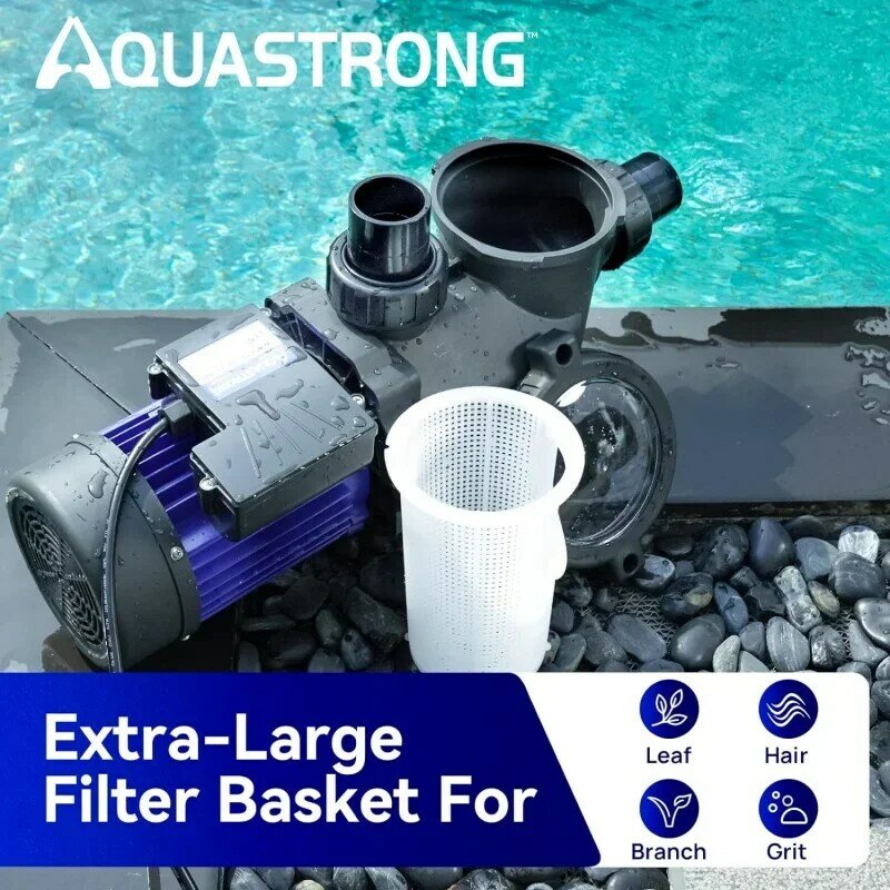Aqua strong 2 PS in/oberirdisch Single-Speed-Pool pumpe, 115V, g/h, hoher Durchfluss, leistungs starke selbst ansaugende Pool pumpen mit