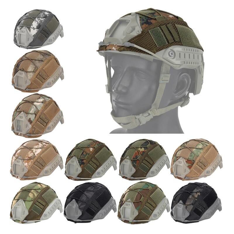 Tactical Helmet Cover Camouflage Helmet Headdress With Elastic Cord For Military Airsoft Paintball Helmet Accessories