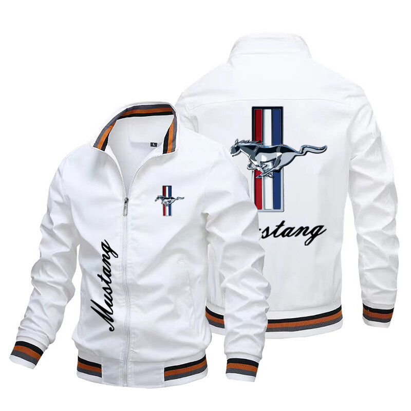 Куртка мужская с логотипом Ford Mustang, модный брендовый Воздухопроницаемый Топ большого размера для мотогонок, на лето