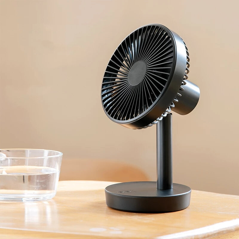 Ventilatore ricaricabile da tavolo piccoli elettrodomestici portatili per aria condizionata ventilatore a rotazione automatica vento a 3 velocità silenzioso per l'home Office