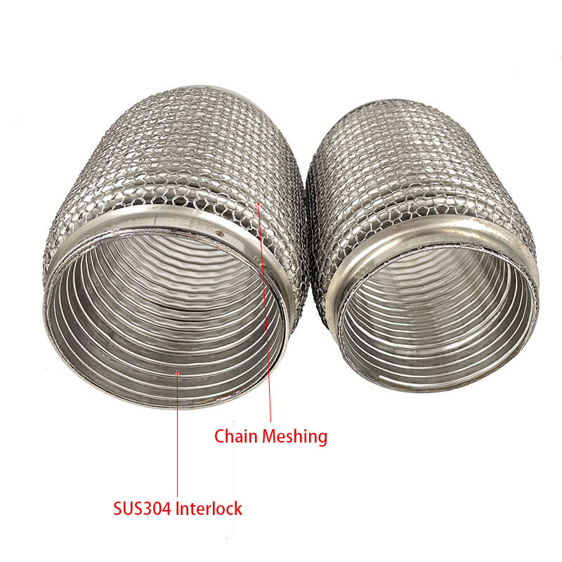 Raccordi flessibili per tubi flessibili di scarico in acciaio inossidabile SUS304 con interblocco Super flessibile 63x100mm 63x150mm 76x100mm