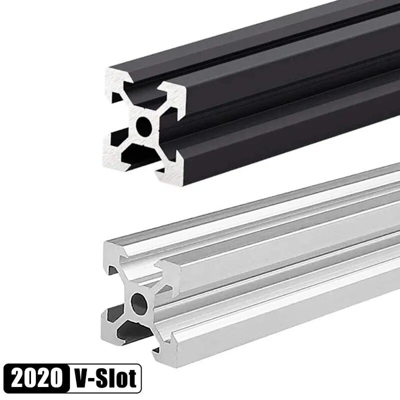 Openbuilds profil aluminium 2020 v-slot 100-550mm ekstrusi aluminium untuk Router CNC bagian Printer 3D