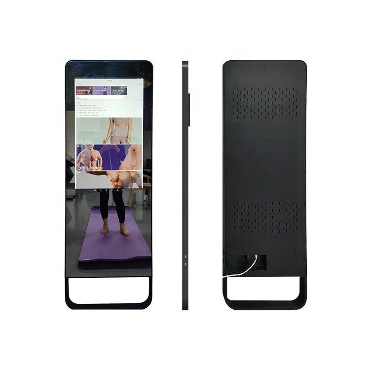 Espelho inteligente de parede Android TV, piso, ginásio interativo, uso em casa, fitness, 43"