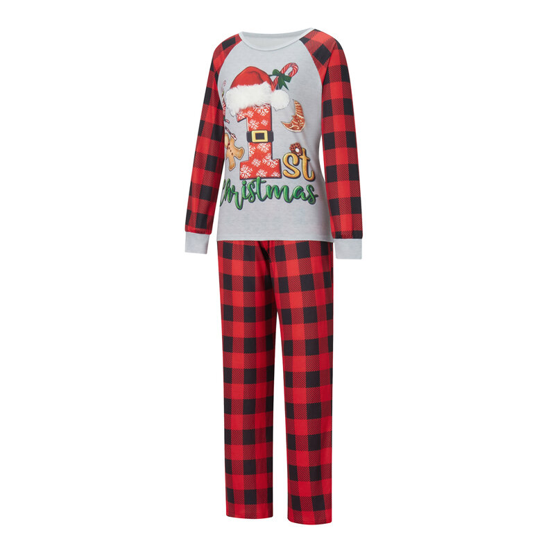 Jcmonidun-ファミリーマッチングクリスマスパジャマセット、xmasトップスとパンツ、pjsセット、パジャマ、女性、男性、子供、赤ちゃんのためのナイトウェア