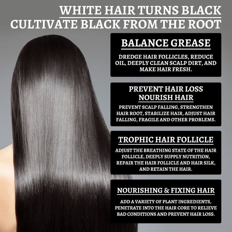 1 pz Anti Greying siero per capelli Ganoderma nutriente naturale oscurante siero riparazione rafforzare le radici dei capelli olio per la crescita per le donne uomini