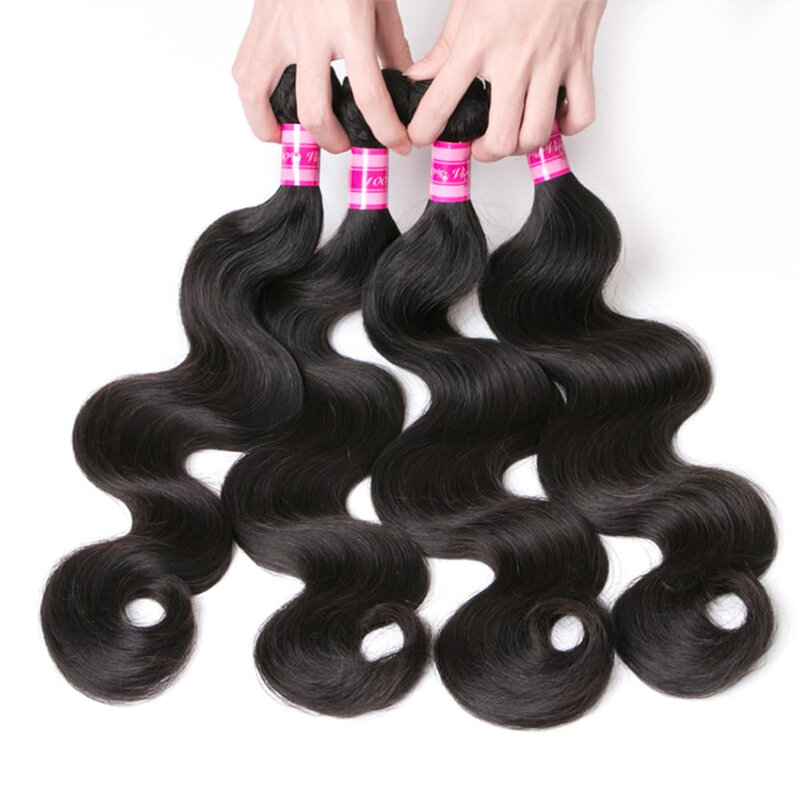 Peruvian Body Wave Human Hair Bundles Raw Virgin 100% Unprocessed Weave Human Hair Extensions 1 3 4 Bundles Deals Natural Color