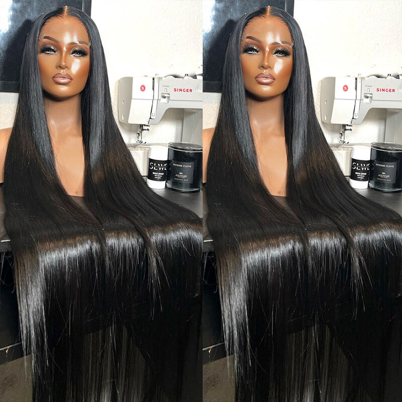Brazilian Long Straight Human Hair Wigs 13x4 Lace Front Wig For Women Hair Frontal Closure Wig Pre Plucked 8-34 Inches