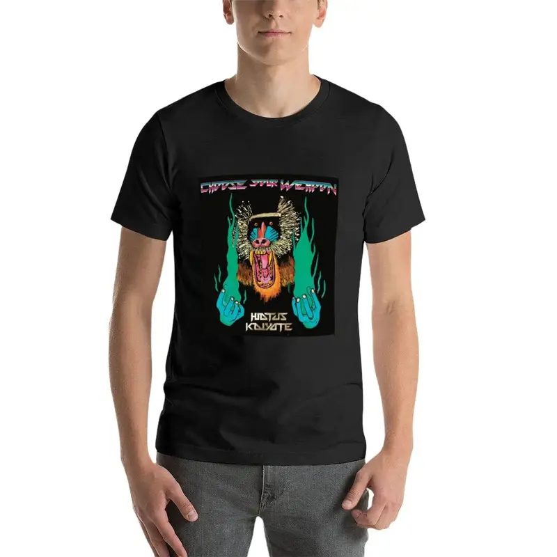Wählen Sie Ihr Waffen-Hiatus Kaiyote T-Shirt plus Größen Jungen Animal Print Schwarz Herren T-Shirts lässig stilvoll