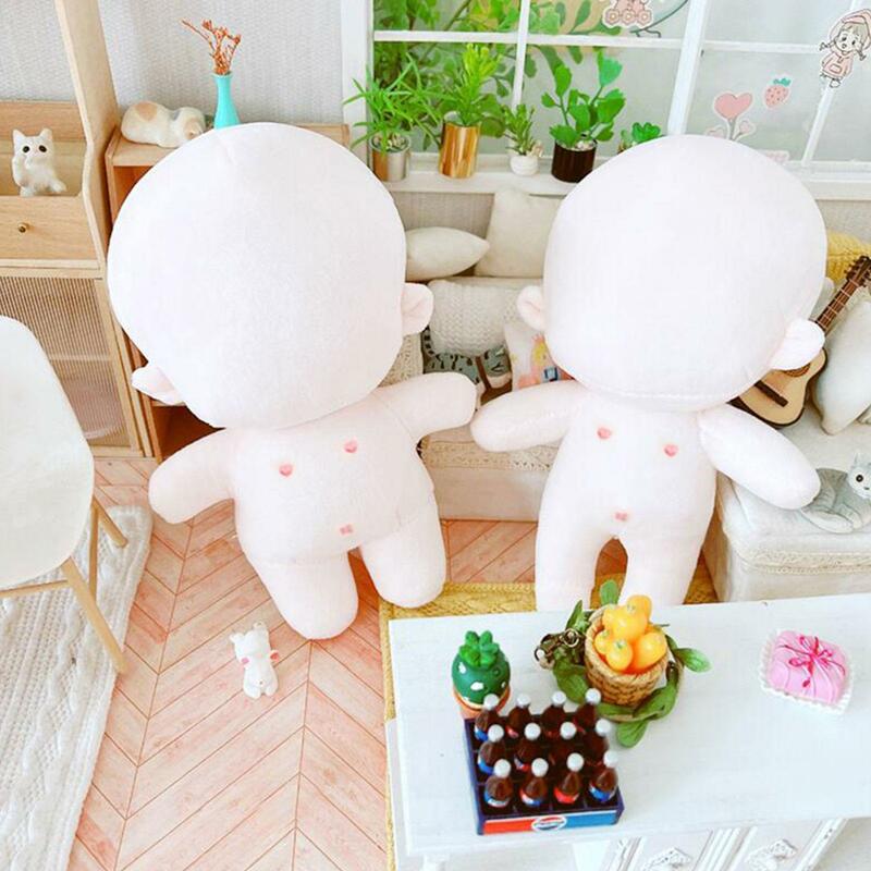 20/15 Cm Handmade DIY Plush Baby Dolls Kit Molds Blank Embroidery Or Unembroidery Stuffed Plush Toys Mini Handmade Doll For Gift