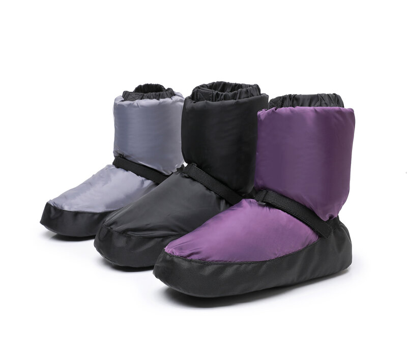 รองเท้าเต้นบัลเลต์ sepatu BOOT pendek คอตตอนสำหรับผู้ใหญ่พื้นหนาสำหรับฤดูใบไม้ร่วงและฤดูหนาวรองเท้าฝึกของผู้หญิงพื้นนุ่มทำจากผ้าฝ้าย