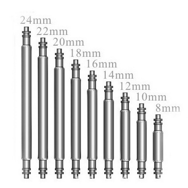 10pcs Diameter 1.5mm Watch Band Spring Bars Strap Link Pins Repair Watchmaker Link Top Quality 10 12 14 16mm 18mm 20mm 22mm 24mm