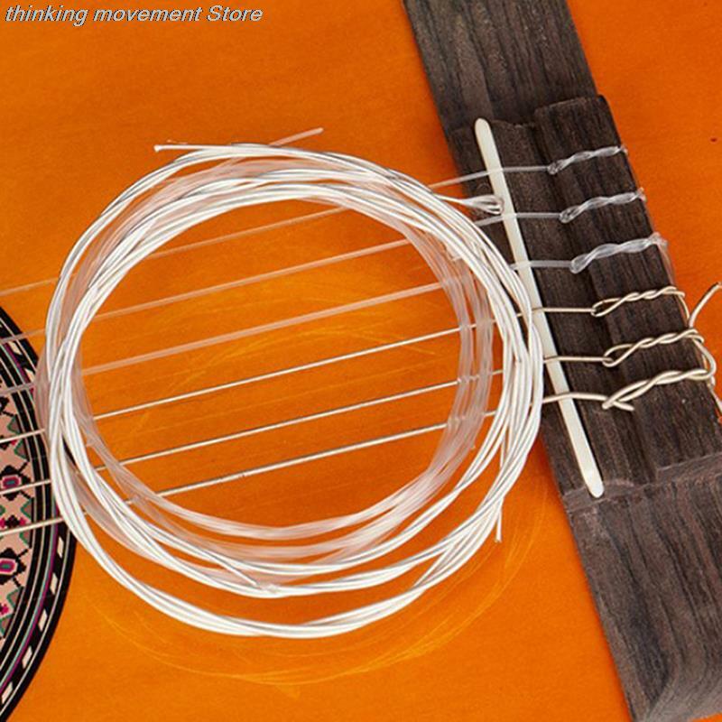 Jeu de cordes en nylon argenté pour classique, JE1 M 1-6 E B G D A E #, 6 pièces