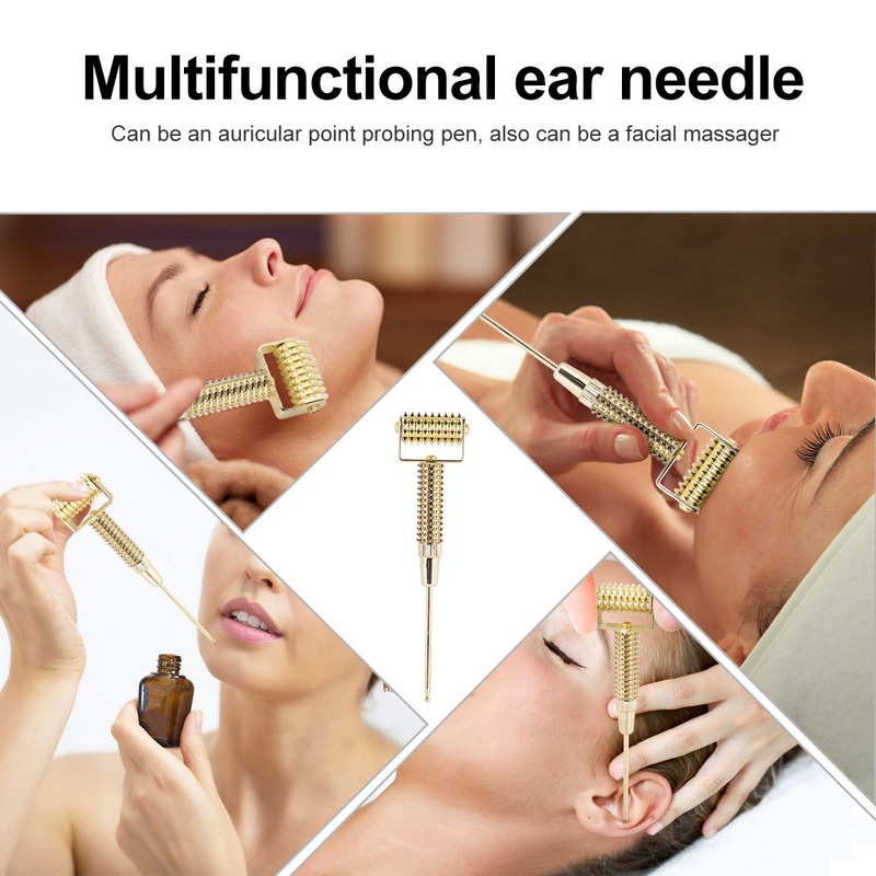 Auriculotherapy Probe Copper Spring Needle Roller Acupoint Detecting Pen Ear Acupuncture Face