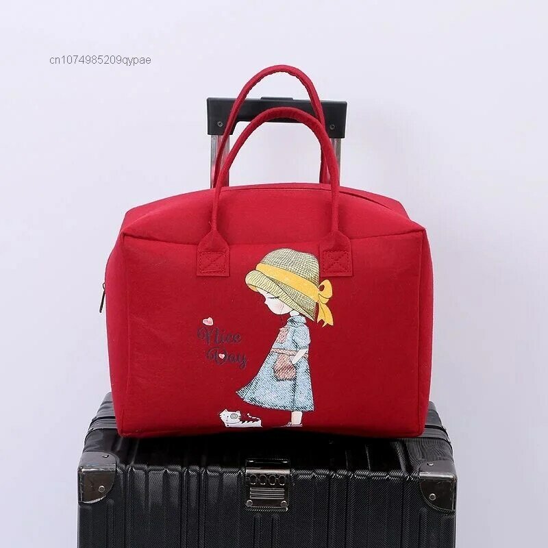 Disney-Bolsa de equipaje de gran capacidad para mujer y niña, Mickey y Minnie duradero de bolso de viaje, bolso de gimnasio de alta calidad con dibujos animados