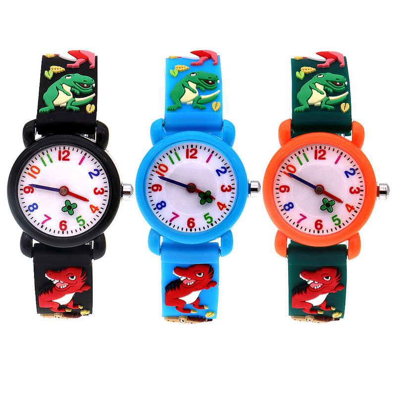 Cinturino dinosauro ragazze ragazzi fiore orologio di seconda mano orologio da polso per bambini orologio in Silicone per bambini regali per feste custodia per orologi digitali 28mm
